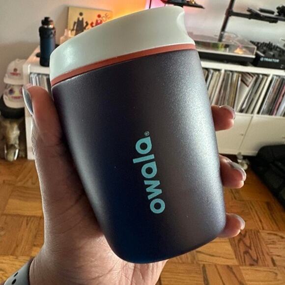 Owala SmoothSip Insulated Stainless Steel Coffee Tumbler,  BPA Free, 10 oz Navy - Picture 1 of 7